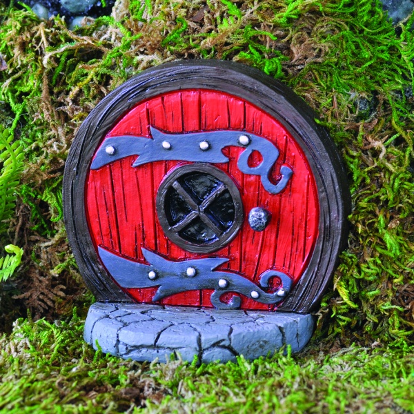 Round Red Fairy Door (Fiddlehead)