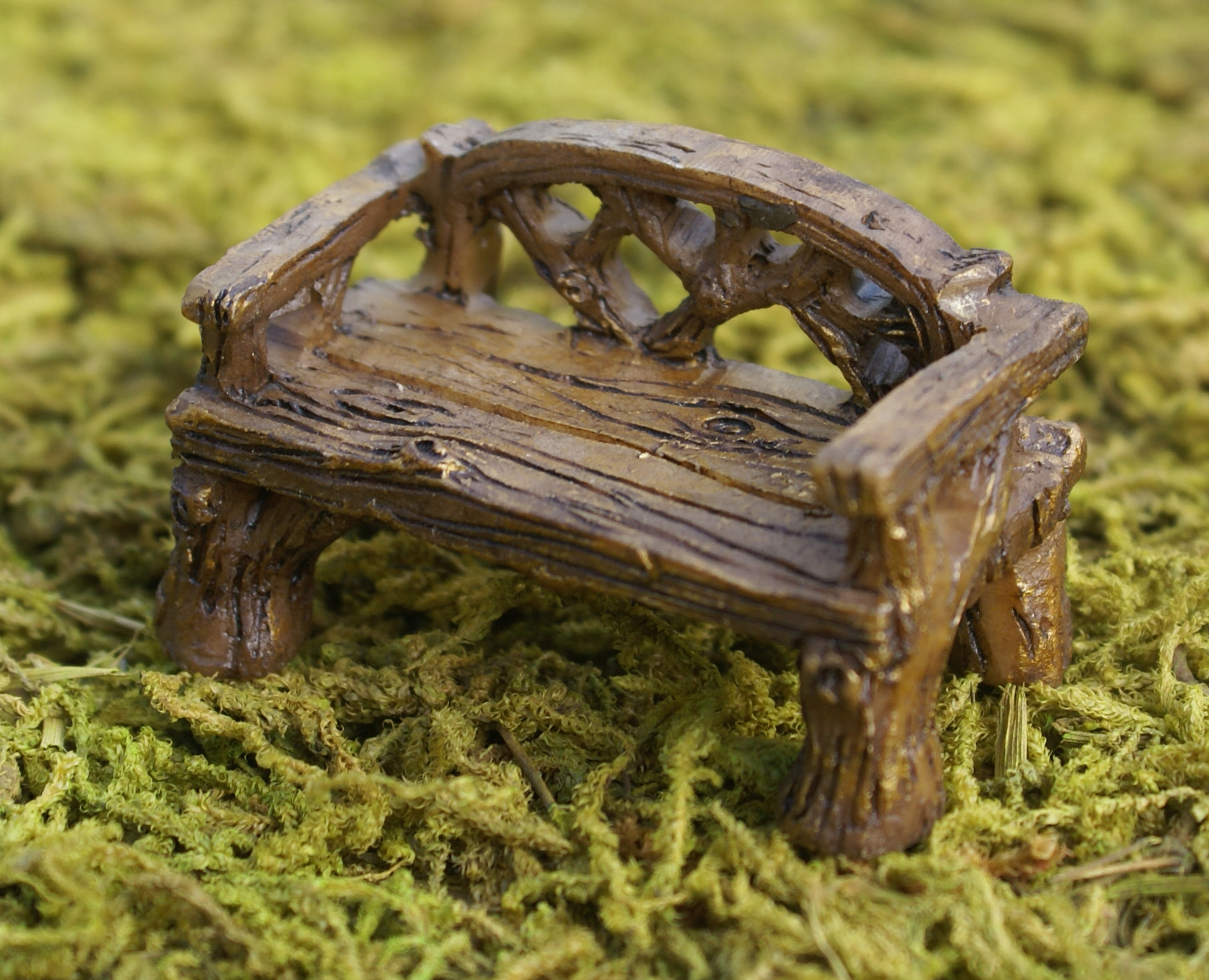 Miniature Woodland Rustic Bench